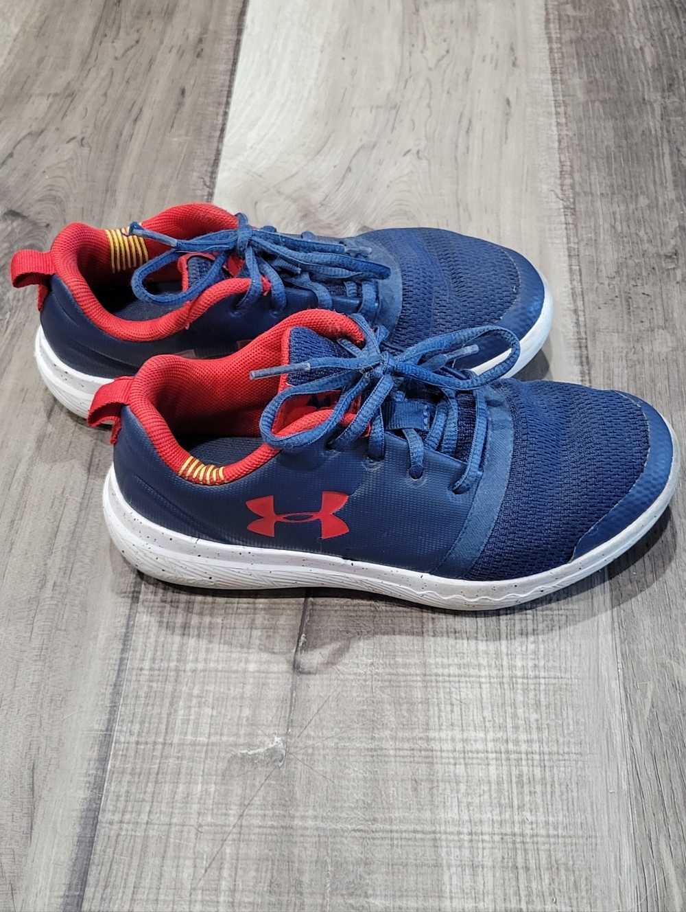 Under Armour Little Boys Blue and Red Low-Top Running Shoes